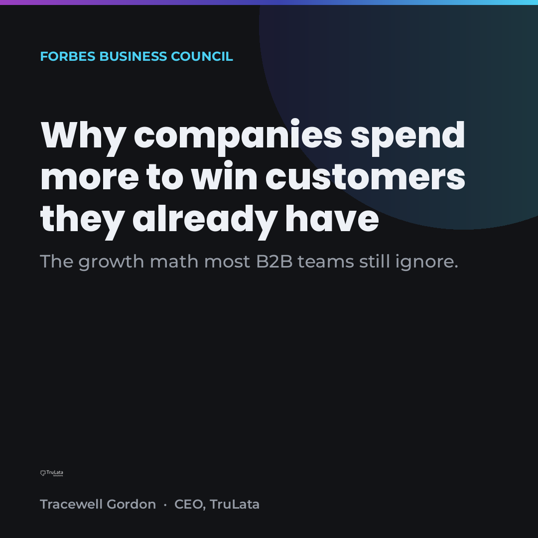 Your Next Wave of Growth Is Already in Your CRM: Trace Gordon in Forbes